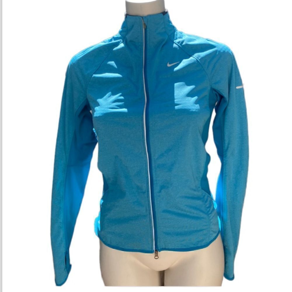 Nike aqua blue dry fit jacket size small